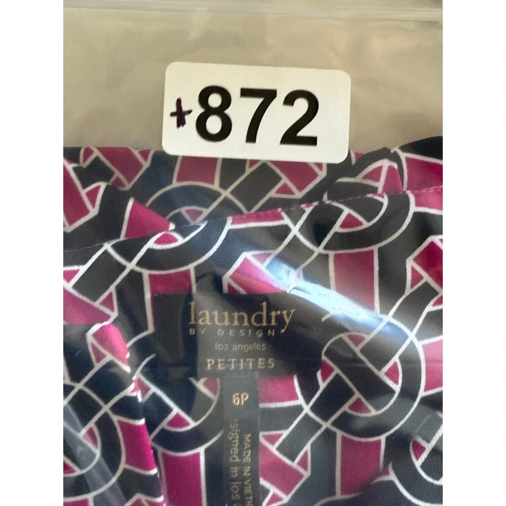 Laundry by Design Los Angeles‎ Pink Geometric Dress Petites Career Party